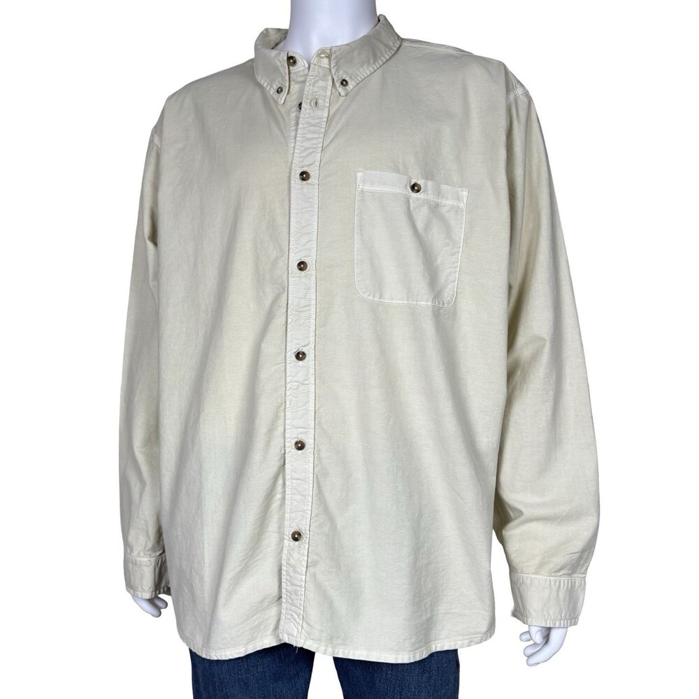 Nike Life Mens 3XL Shirt Oxford Button-Down Casual Light Khaki HJ7270-234 New
